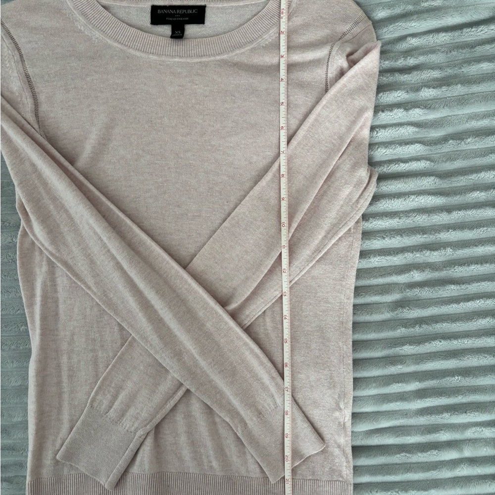 Banana Republic Light Pink Forever Crew Neck Sweater - Picture 8 of 9